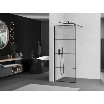 HOPA Walk-in sprchový kout ALBOX BLACK + BARVA rámu - Černá, Rozměr A - 90 cm, Rozměr C - 200 cm, Směr zavírání - Univerzální Levé / Pravé, Výplň - Malované bezpečnostní sklo - 6 mm, OLBALBO90BC
