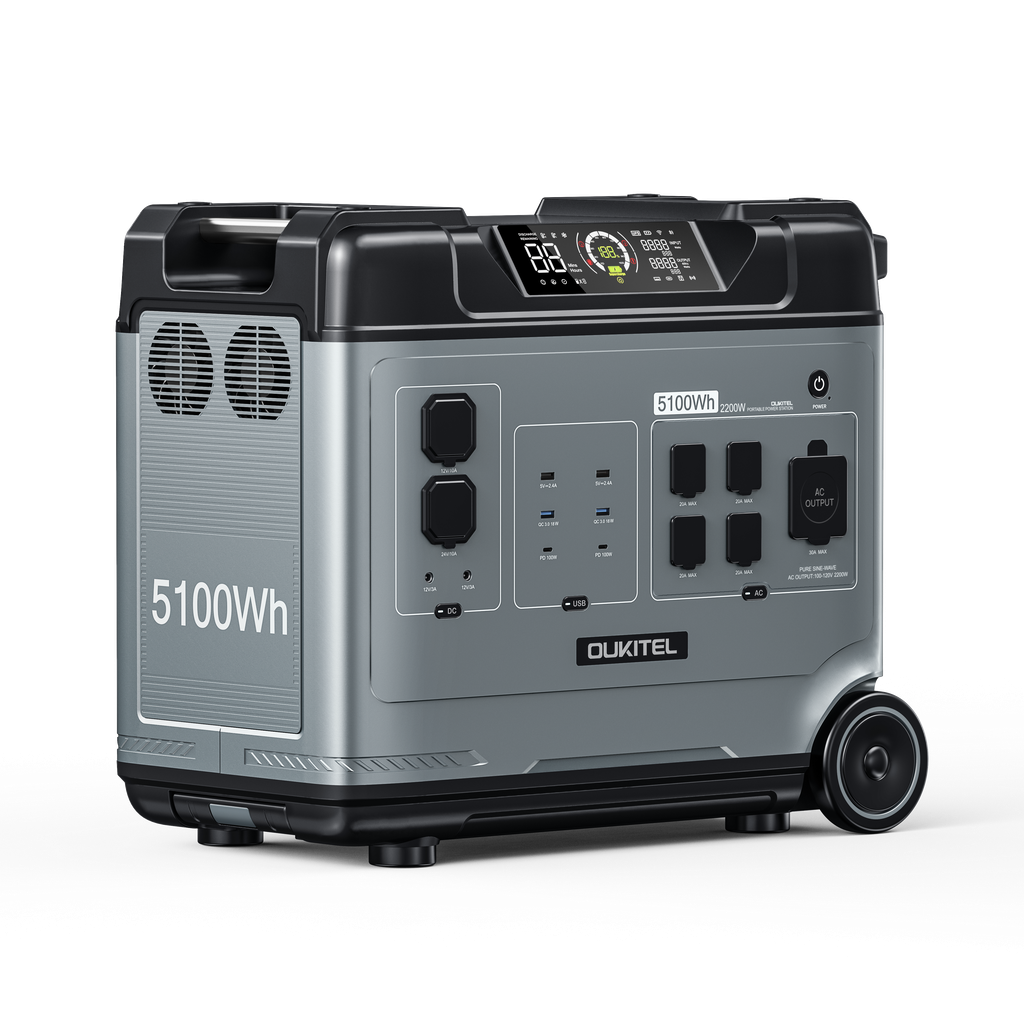 Bateriová stanice OUKITEL P5000 PRO - kapacita 5,12 kwh a výkonem 4000 W