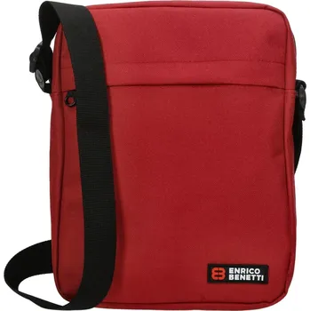 Unisex crossbody taška přes rameno červená Enrico Benetti Amsterdam 54682 - praktická, lehká, textilní s nastavitelným popruhem | Cooltovka.cz
