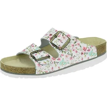 Pánské pantofle Pantofle PEON PE/125K-5F dámská bílá květovaná