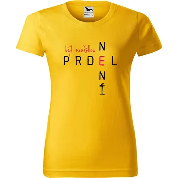 Dámské tričko Dámské tričko s potiskem Být nevěstou Barva trička: Žlutá - 04, Velikost: L