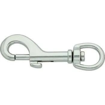 KARABINA - pochromováno Velikost: délka 80 mm + šířka oka 20 mm