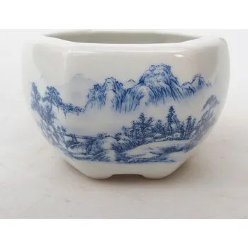 Květináč Keramická bonsai miska 10 x 9 x 6 cm bílá