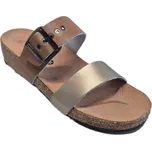 Pantofle PEON PE/31-8Z dámské hnědo-zlaté