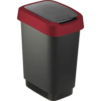 Odpadkový koš Odpadkový koš TWIST 10 l černo-červený Rotho