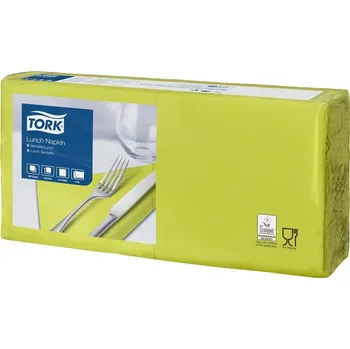 Papírový ubrousek TORK 477840 papírové ubrousky 33x33 cm 2 vrstvy 200 ks barva limetka