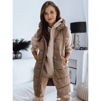 Hnědá vesta s kapucí NOELIA TY3131 Velikost: 2XL