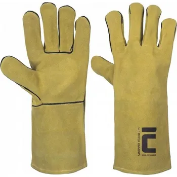 Pracovní oblečení Rukavice SANDPIPER YELLOW svářečské zimní v délce 35 cm z hovězí štípenky vel.11