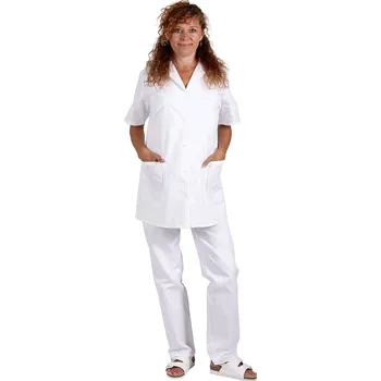 Dámská halenka Halena dámská, vz.275 -BA-bílá, krátký rukáv, plátno 140g/m2