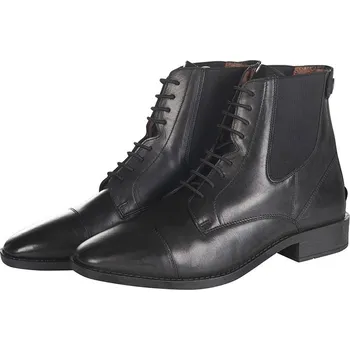 Jezdecká obuv Vysoké boty EQUESTRO Jupiter, černé - M/výška-S, 37