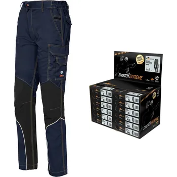 montérky Montérkové kalhoty ISSA 8830B STRETCH EXTREME do pasu modro-černé S - modro-černé