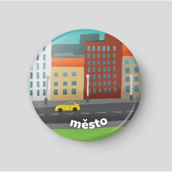 Magnetická kreslící tabulka Město - plánovací magnetka