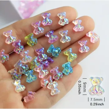 Hra na obchod Nalepovací akryloví medvídci na nehty 50 ks