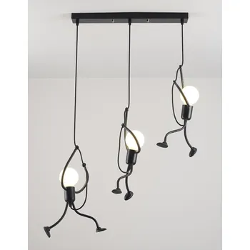 Závěsné svítidlo (lustr) panáčci na laně v řadě