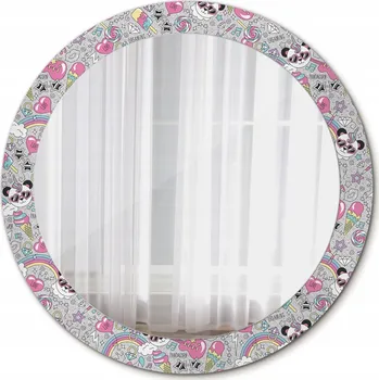 Zrcadlo Koupelnové Zrcadlo Glamour Panda Jednorožec 80 cm