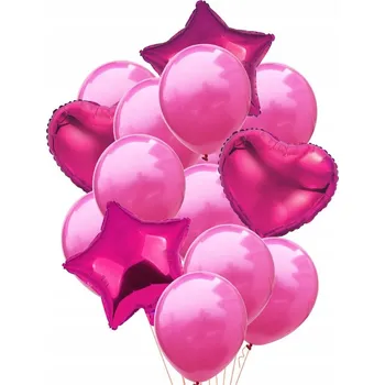 Balónek SADA balónků růžové fuchsiové na oslavu 1. narozenin nebo 18. narozenin