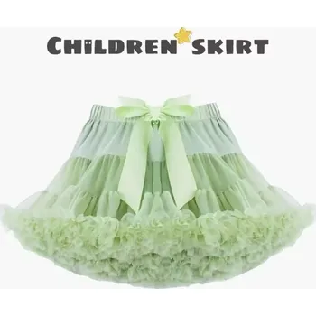Dívčí oblečení Dívčí bohatá a nadýchaná tutu sukně (mix barev) Barva: green, Velikost: 7T (6-7 let)