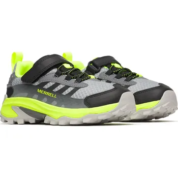 Dětská treková obuv Merrell Moab Speed 2 Low A/C Waterproof Grey/ Black/ Citron 29, Vnitřní délka boty: 18,6 cm