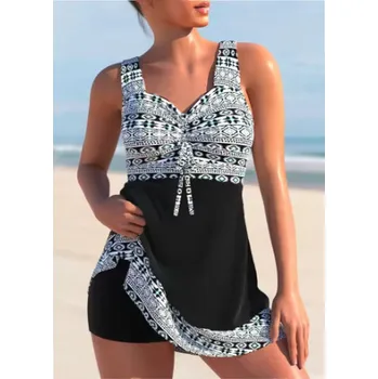 Dámské plavky Dámské dvoudílné plavky - tankiny - Vel. S až 6XL Barva: Bílá, Velikost: XXL