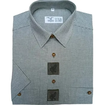 Pánská košile LUKO pánská košile s krátkým rukávem dub vel. 47