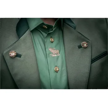 Pánská košile LUKO pánská společenská košile s výšivkou jelena košile: 46