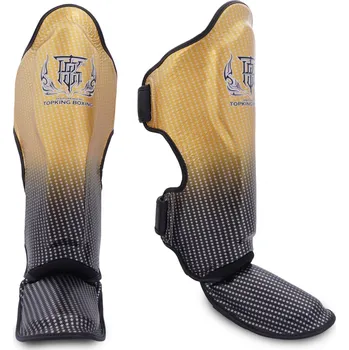 Chránič holeně pro bojový sport Chrániče holení Top King SUPER STAR - Zlaté M