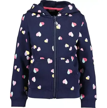 Dívčí mikina Dívčí mikina s kapucí Srdíčka Blue Seven 717623 modrá velikost 98