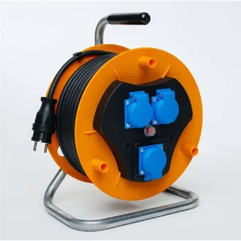 Prodlužovací kabel Prodlužovací přívod na bubnu MUNOS 25m guma PROFI 3x220V 3x2,5mm (514)