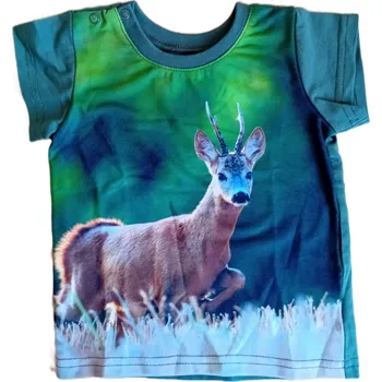 wadera Dětské tričko s potiskem vel. 76/82 Wadera vzor: Srnec zelený