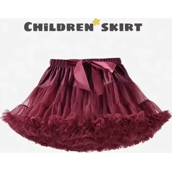Dívčí sukně Dívčí bohatá a nadýchaná tutu sukně (mix barev) Barva: Red Wine, Velikost: 3T (2-3 roky)
