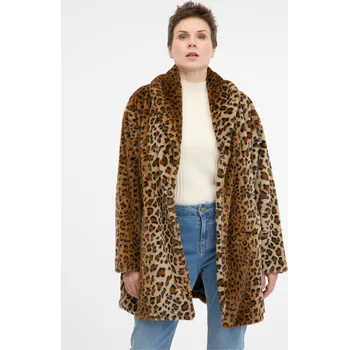 Dámský kabát Světle hnědý vzorovaný dámský kabát ORSAY - Dámské Orsay hnědá 3281031