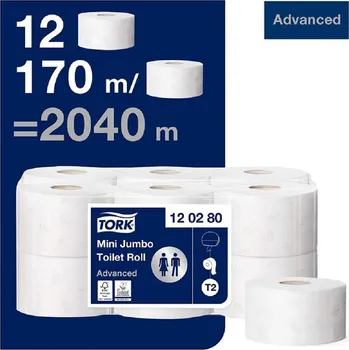 Toaletní papír TORK 120280 toaletní papír Advanced 2vrstvy 170 m/12 rolí (cena za karton) T2