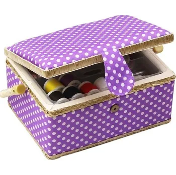 Organizér galanterie D&D koš na šití pro domácí skladování a organizaci, přenosný, na jehly, nitě atd., koš na šití s