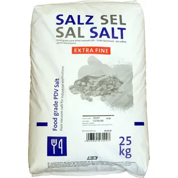 Změkčovač vody K+S vakuová jedlá sůl nejodidovaná Extra Fine 0,06-0,4mm 25kg