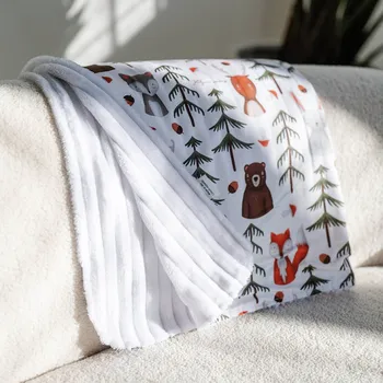 Dětská deka Lily is sailing Deka light Lesní život Velikost: 0-3 let: 70 x 90 cm