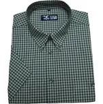 LUKO pánská košile s krátkým rukávem zelené kárko košile: 48