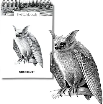 Blok Narcissus Skicovací notes A6 SP 60l čistý Netopýr ,balení 4 ks 549055