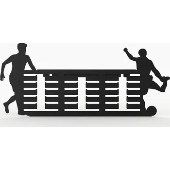 Věšák Věšák na medaile fotbalový míč, fotbal, kovový bílý černý 40 cm