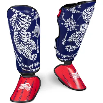 Chránič nohou PHANTOM Chrániče holení muay thai - modrý S/M