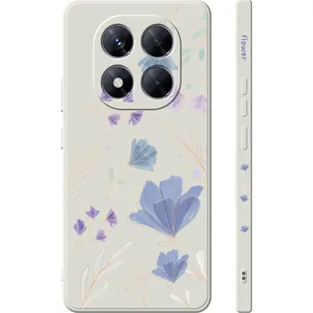 Pouzdro na mobilní telefon Kryt Design Xiaomi Redmi Note 14 Pro 5G Modré kvítky (obal neboli pouzdro na Xiaomi Redmi Note 14 Pro 5G)
