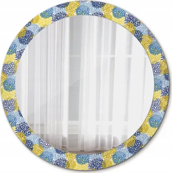 Zrcadlo Zrcadlo Závěsné do Koupelny Modré Květiny 80cm