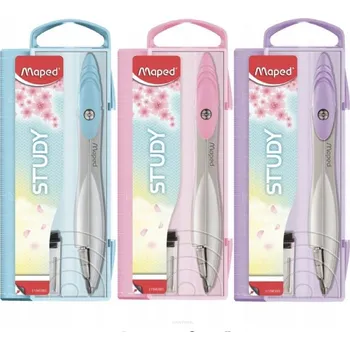 MAPED KRUŽÍTKO s GRAFITOVÝMI vložkami pastelově RŮŽOVÝ kovový KRUŽÍTKO malý