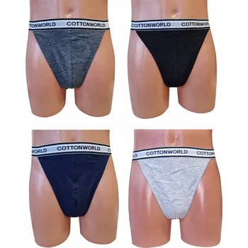 Slipy 4x TANGA slipy slipy Pánské bavlněné XL