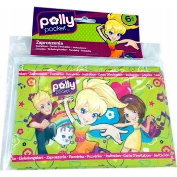 Pozvánka Narozeninové pozvánky "Polly Pocket", 6 ks