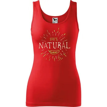 Dámské tílko s potiskem 100% natural Velikost: L, Barva: Červená