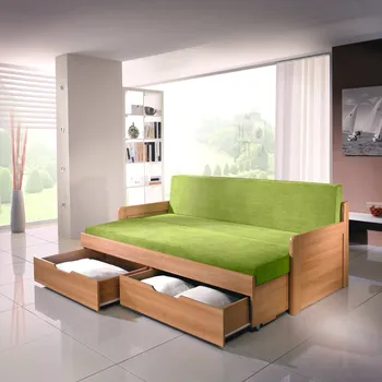 Postel Rozkládací postel z masivu TRIO, buk