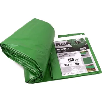 Krycí plachta Plachta nepromokavá s oky 4x5m 180g/m2 zeleno-šedá 102463