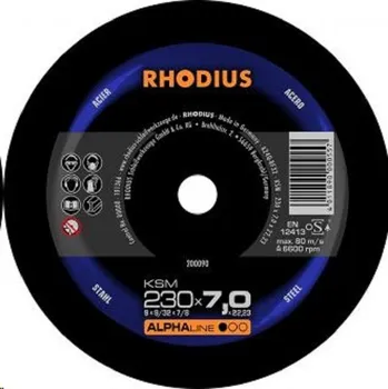 Brusný kotouč Kotouč brusný 230 x 7,0 mm ocel KSM Rhodius AlphaLine 200090