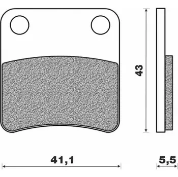 Brzdová destička brzdové destičky, NEWFREN (směs SCOOTER ELITE ORGANIC) 2 ks v balení M502-940
