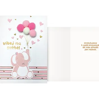 UNIPAP přání k narození miminka CN-888 PRANI_H_C0439 549600